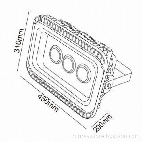 150W LED Floodlight, 90 to 110lm/W Lumens, 50 to 60Hz Frequency